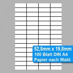 Perforiertes Papier 52,5mm x 19,8mm