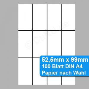 perforiertes Papier 52,5mm x 99mm