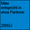 blau, Pantone 2995U