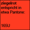 Ziegelrot, Backsteinfarben - Pantone 165U