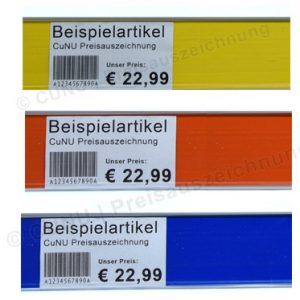 Anwendung des perforierten Papiers als Scanneretiketten 52,5mm x 38mm.